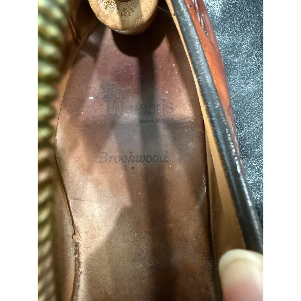 Allen Edmonds Brookwood 4847 Mens 10.5 D Chili Brown Leather Tassel Loafers USA
